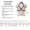 Women's Leather Harness Bra Top, Adjustable Buckle Straps, Gothic Punk Cage Bra, Sexy Lingerie for Rave Party, Clubwear
