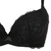 AMOSTYLE Tightening Bra Panty Daisy M014 Size E65M & Set, Lace, (Black),