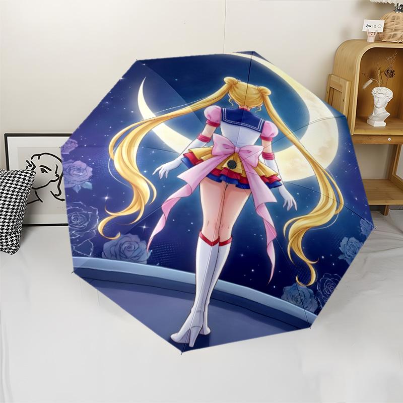 1pc Sailor Moon Umbrella, Sun Protection, And UV Shielding. It Has Eight Sturdy Ribs for Outdoor Use And Perfect As a Holiday Gift