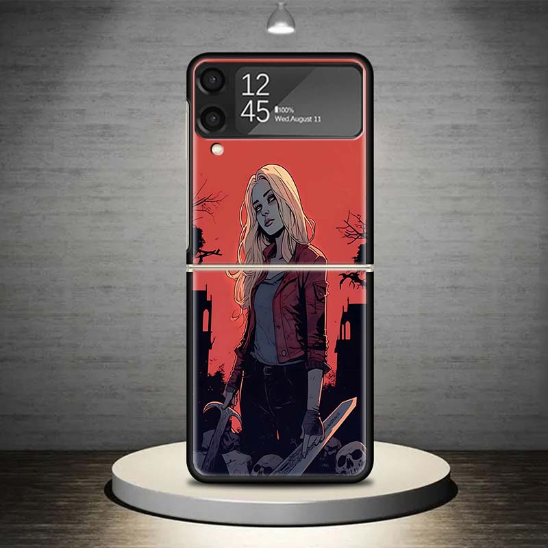 The Vampire Slayer Buffy Phone Case For Samsung Galaxy Z Flip 7 6 5 4 3 5G Shockproof Cover Z Flip7 Flip6 ZFlip5 Flip3 Flip4 Lux