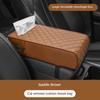 Car Armrest Cover Leather With Tissue Storage Memory Foam Height Pad Universal Auto Center Armrest Protective Cushion Support