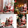 Halloween Harzfigur Weihnachtsmann und Weihnachtsbaum Hausdekoration Geschenk für Feiertagsfestivitäten