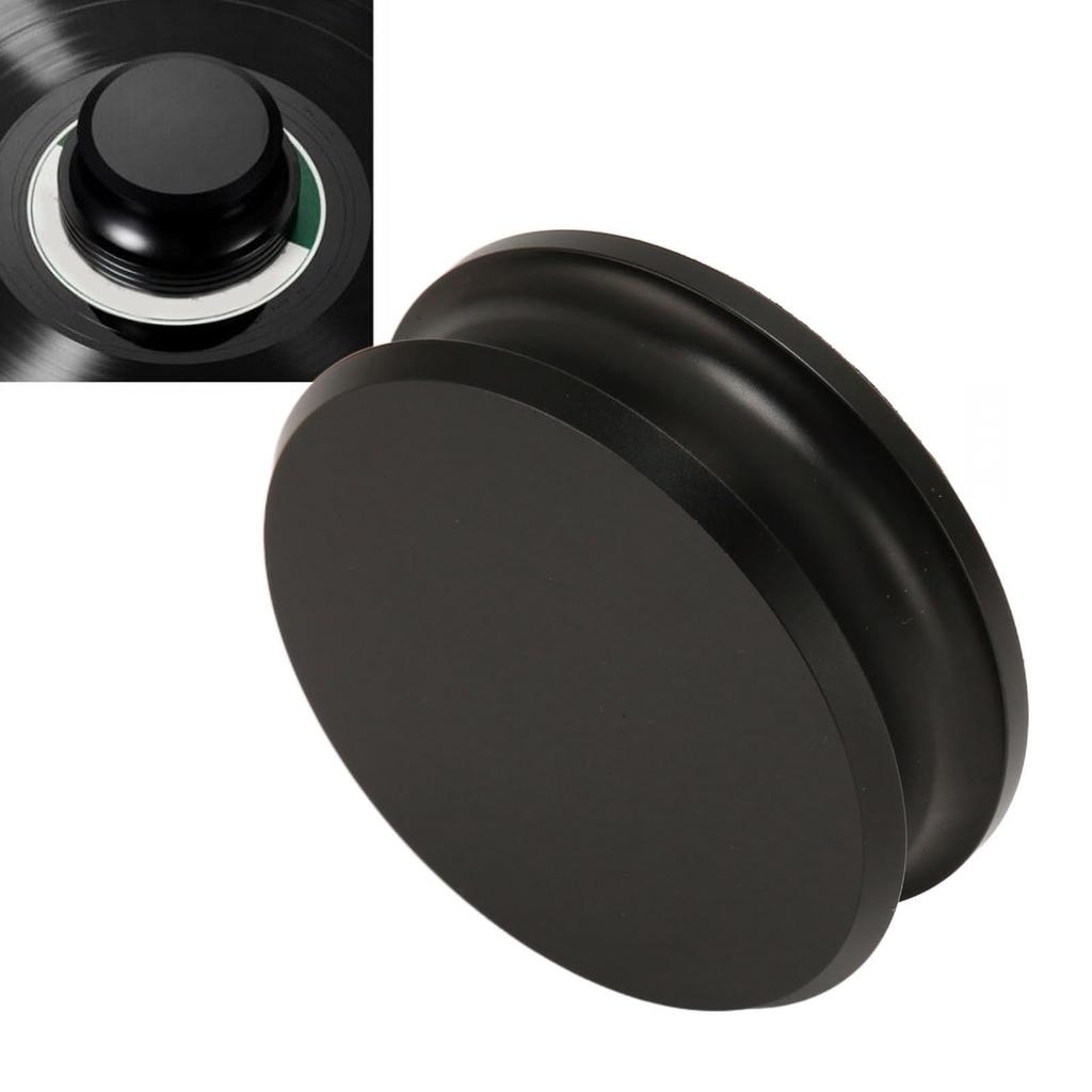Record Weight Stabilizer Turntable HiFi Aluminum Alloy LP Turntable Disc Compatible with Various Record Sizes and LP Record Players Clamp, Stabilizer,