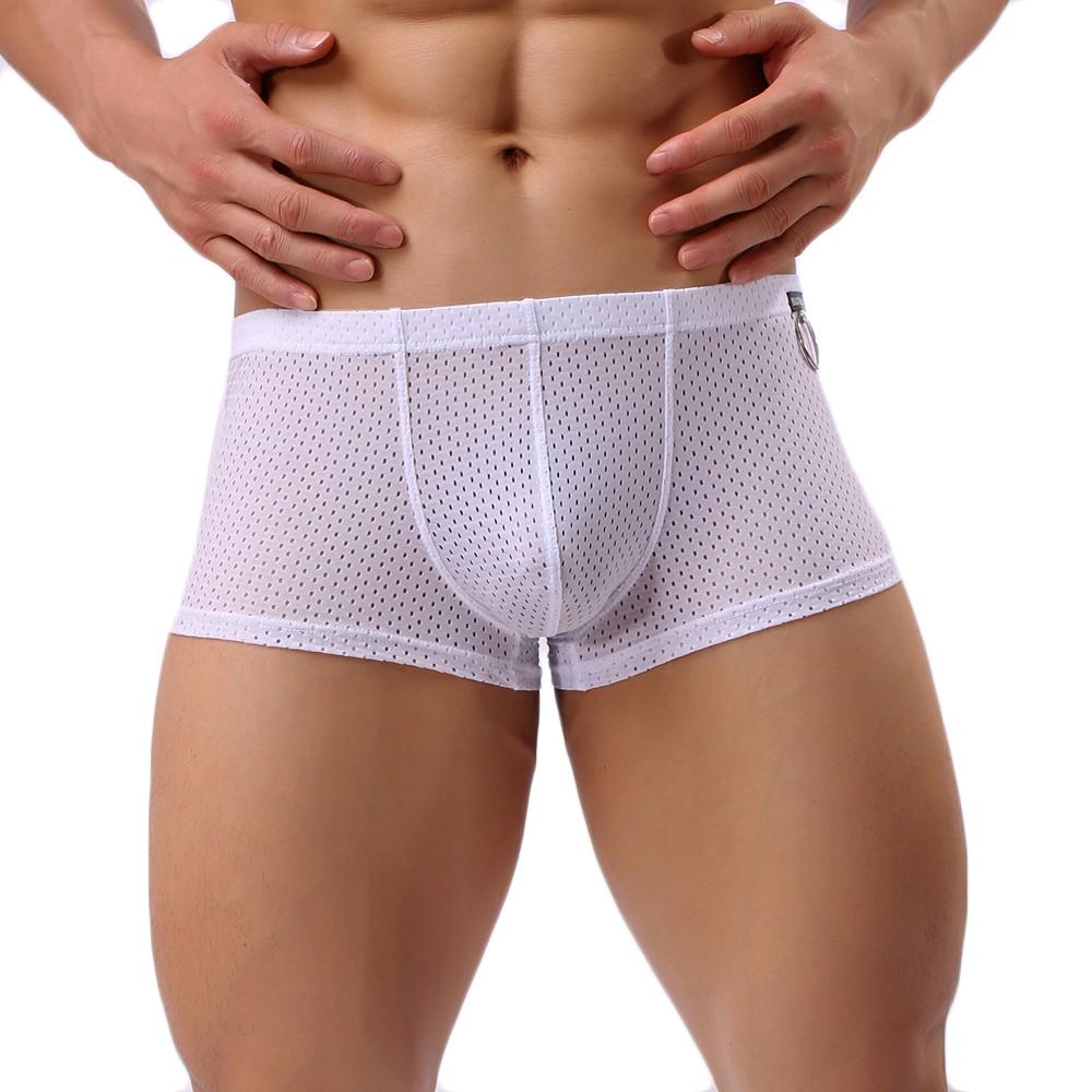 Fashion Mens Hot Sexy Mesh Underwear Sport  Brief Shorts Boxer Underpants 