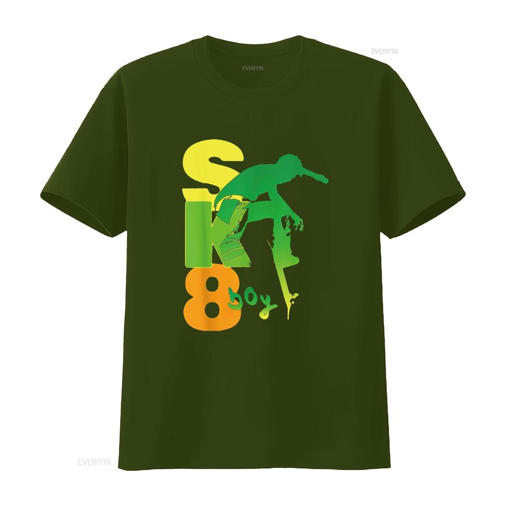 Sk8Boy Skateboard T Shirt Boys vintage Washed Soft Comfortable Versatile fashion Top For Everyday Wear Breathable Casual