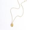 18K Gold-Plated Titanium Steel Pendant, Geometric Round Design, Trendy Style, Similar to Xiaohongshu Necklace.