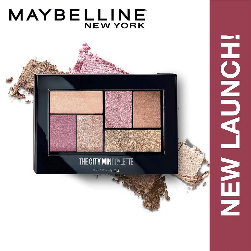 Maybelline New York Eyeshadow Palette 6 Blendable Shades Sheer Finish Mini Palette Westside Roses 6.4g