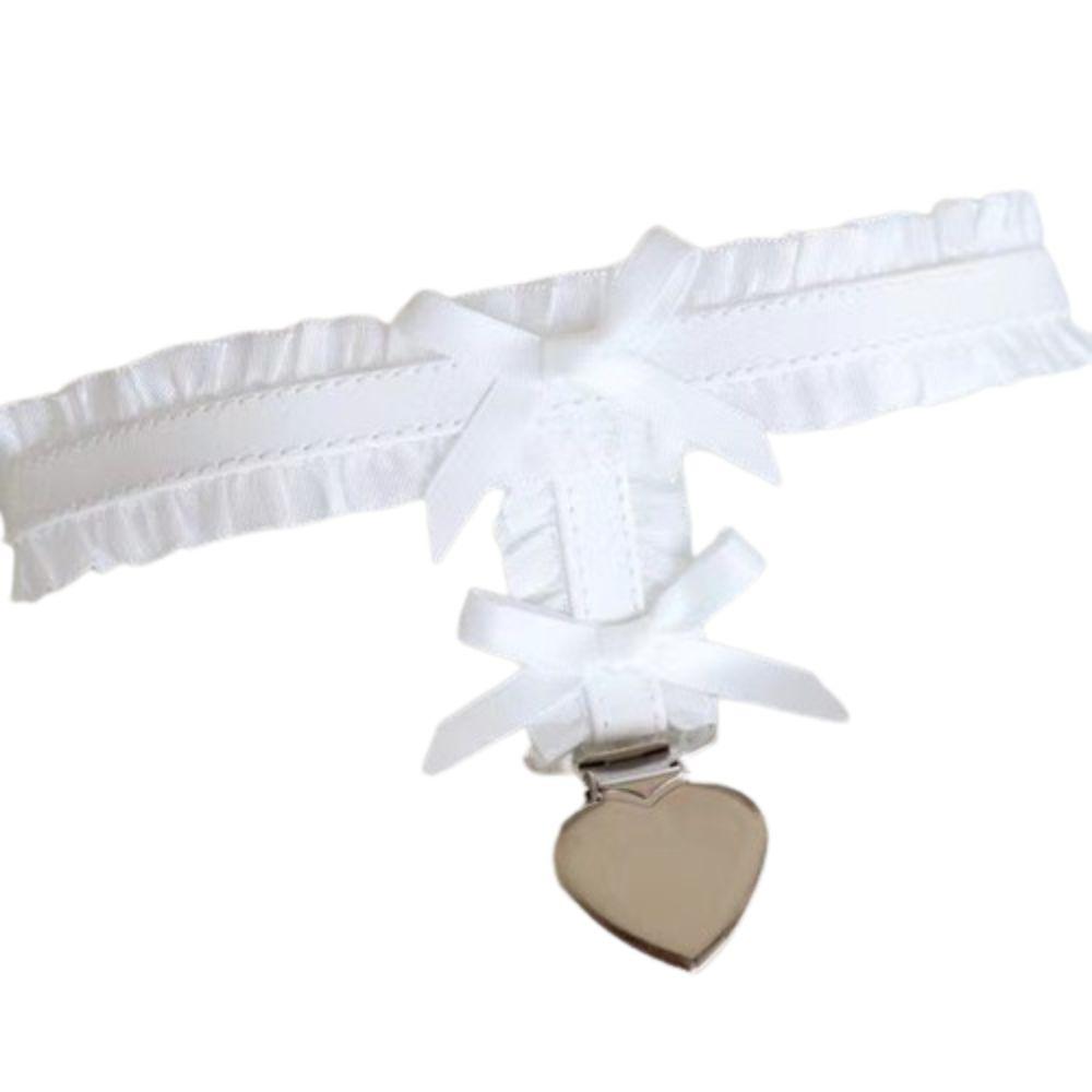 

Подвеска в виде сердца Лолиты, кольца для ног из цинкового сплава, кружевная эластичная цепочка для бедра, милые петли для ног с бантом, лето белый