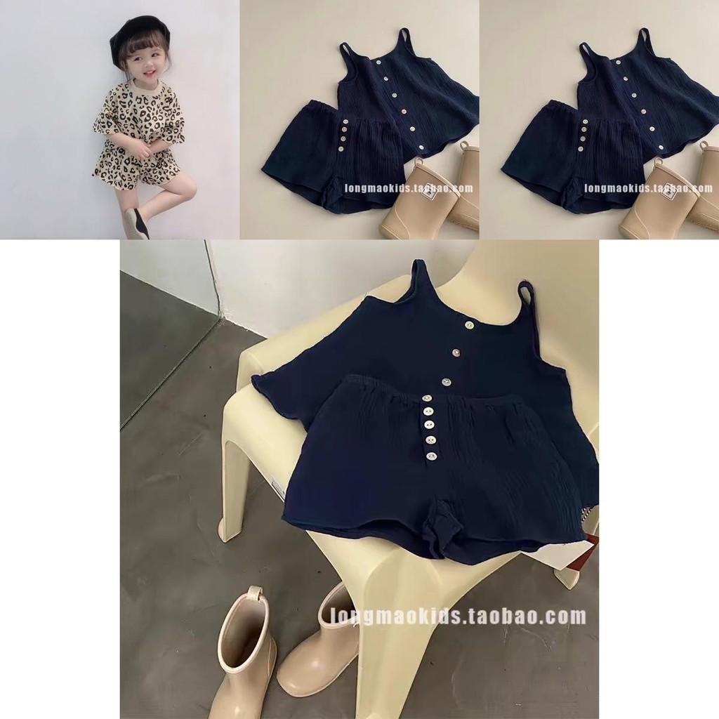 Stilvolles Sommer-Kinderoutfit für Mädchen mit weichem Baumwoll-Tanktop und Shorts-Set