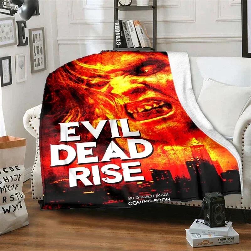 Supernatural Horror Movie Evil Dead Square Print Blanket Soft Cozy Bed Blanket , for Family Outdoor Picnic Trips Warm Gift