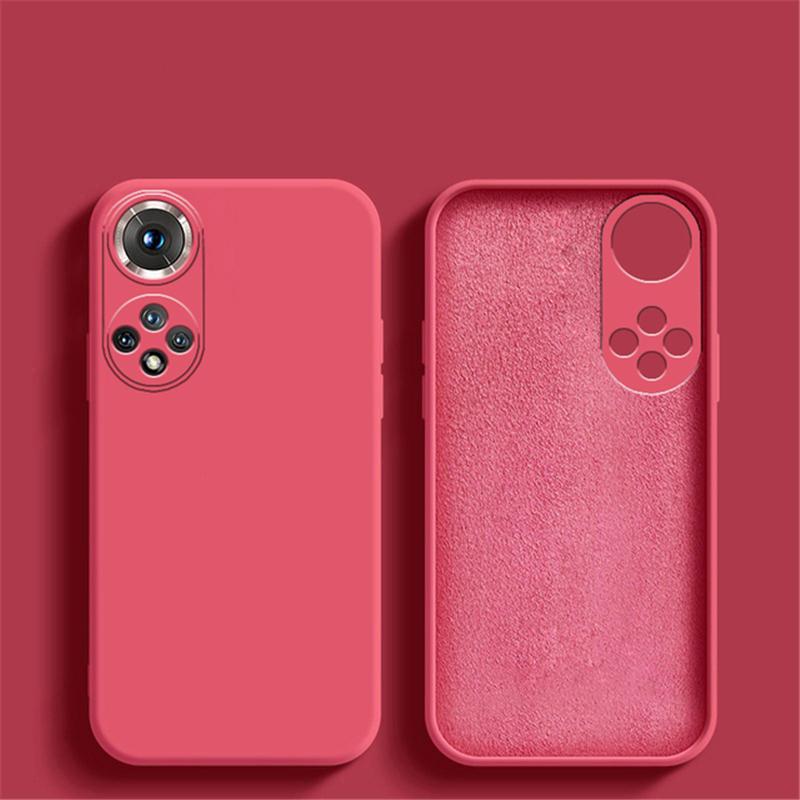 Soft Square Liquid Silicone Phone Case For Huawei Honor 80 70 60 50 Pro SE Cover
