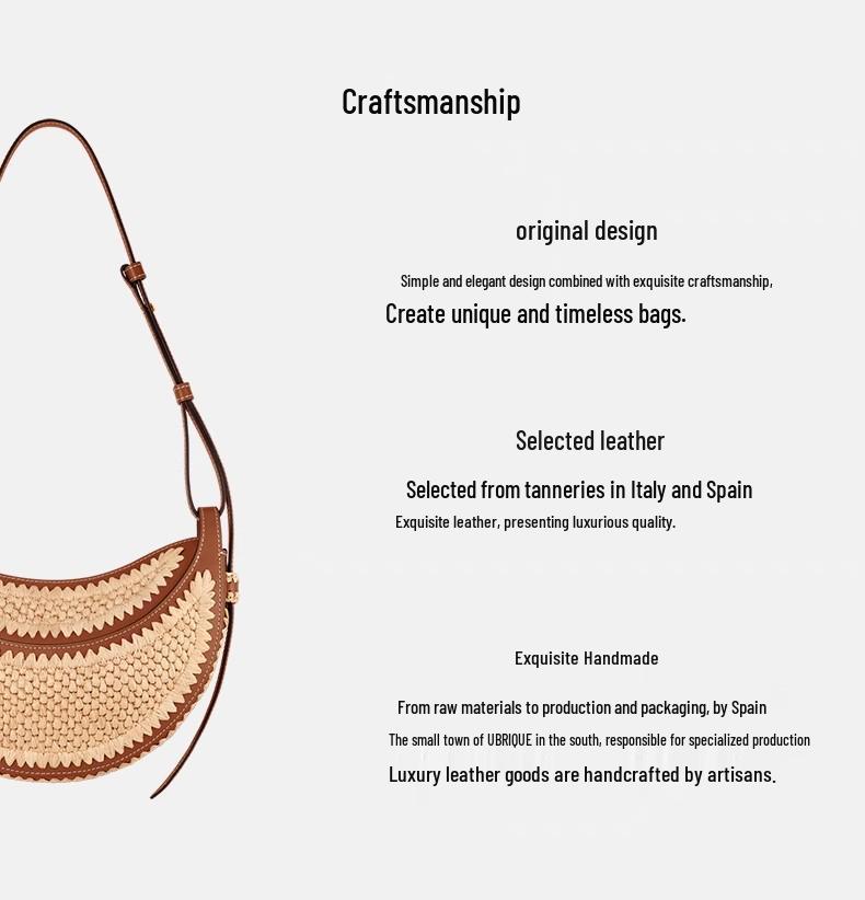2025 Trendy Large Capacity Polish Straw Shoulder Beach Bag