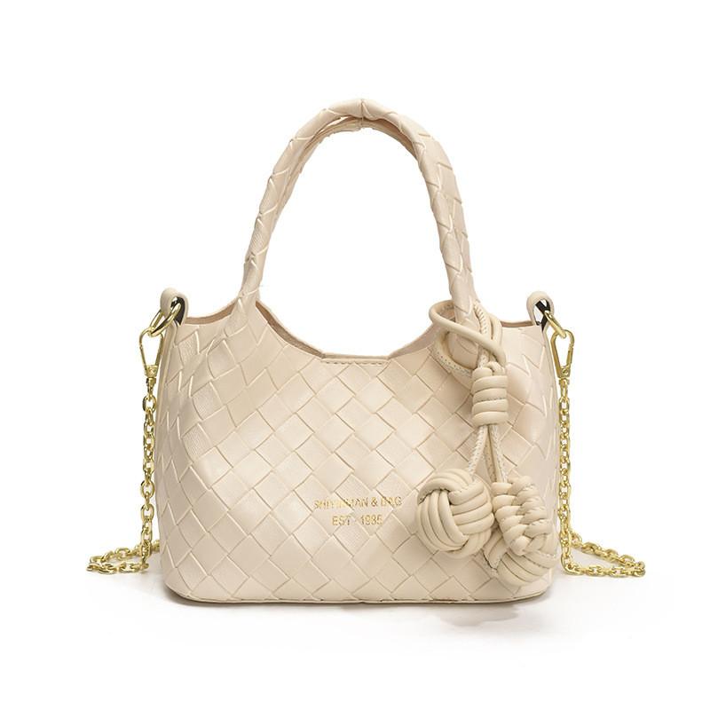 IELGY Woven Pattern Commuter Casual Large Capacity Simple Portable Shoulder Messenger Bag