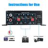 Home Mini Amplifier DC12V Audio Power Amplifier Stereo Subwoofer Bluetooth Player For Home Speakers and Car Media Systems