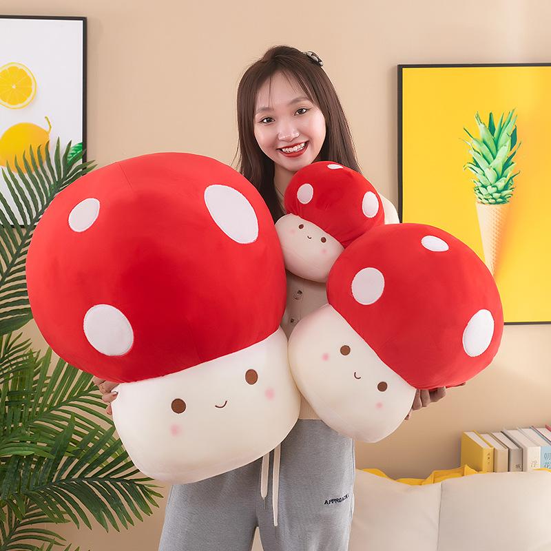Red Mushroom Doll Red Umbrella Umbrella Mushroom Pillow Plush Toy Children's Gift Ragdoll