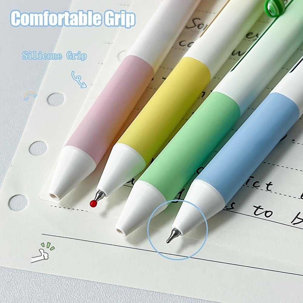 4pcs Aesthetic Gradient Series Gel Pens 0.5mm CS Tip Smooth Writing Black Color Ink Pens with Roller Clip Stationery