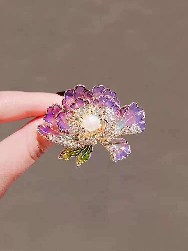 Matte Gold Pearl Wheat Ear Corsage Brooch for Women - High-End Versatile Pin with Anti-Exposure Design