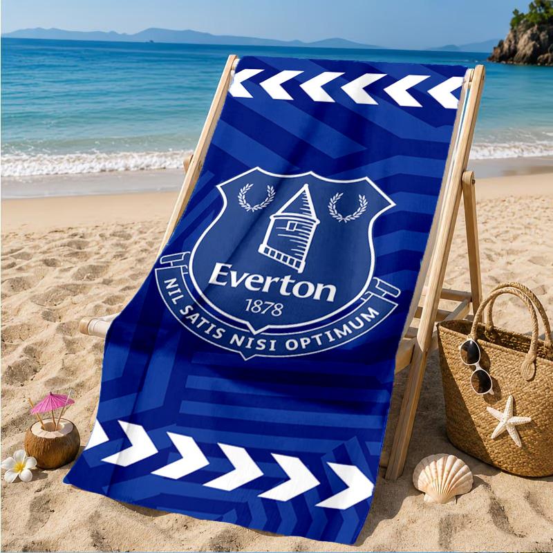 Fc Crest Design Printed Microfiber Beach Towel, Soft And Absorbent, Quick-Dry, Ideal for Summer Travel, Beach Essential, Swimming Pool