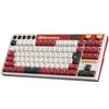 RK ROYAL KLUDGE M87 Wireless Gaming Keyboard Japanese Layout LCD Screen Dual Knobs Gasket Mounted Connections 7500mAh RGB Backlight Cream Switches Red