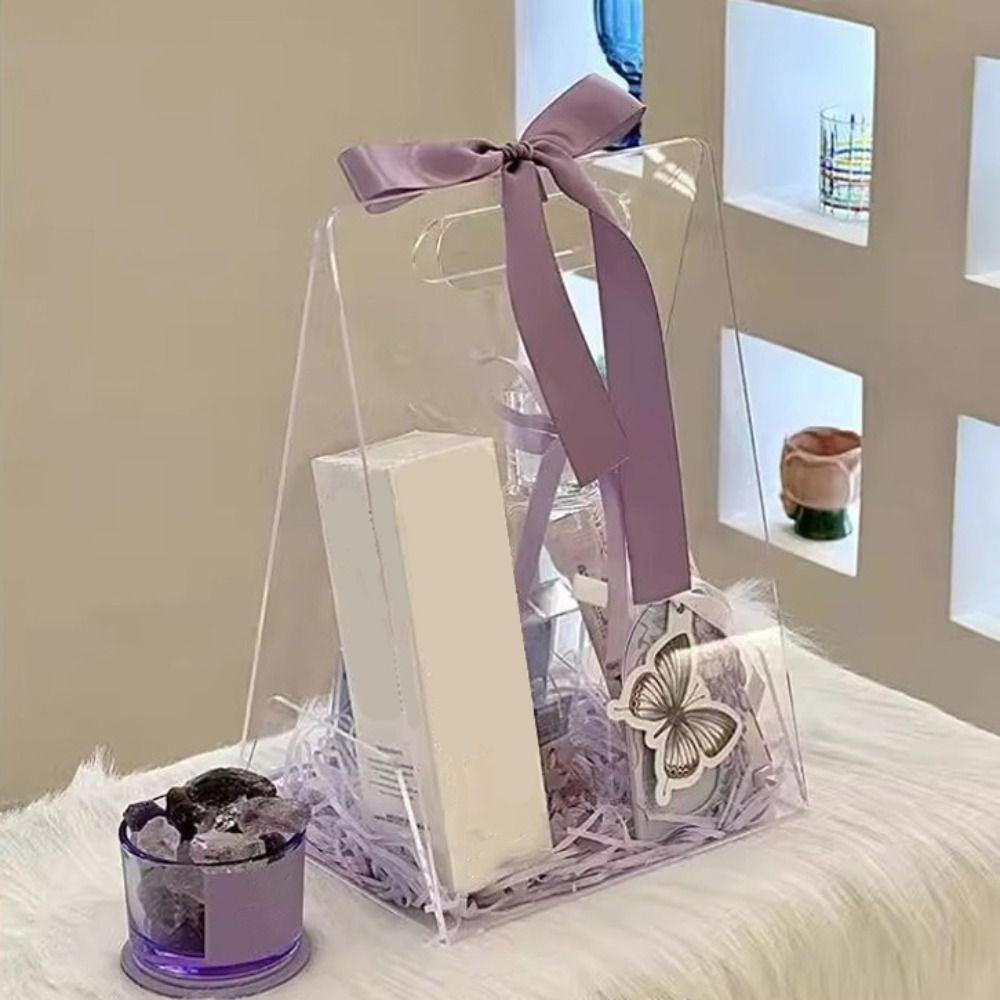 Torebka Bukiet Torba do Pakowania Torba na Kwiaty Wielokrotnego Użytku Kreatywne Akrylowe Pudełko na Kwiaty Walentynki