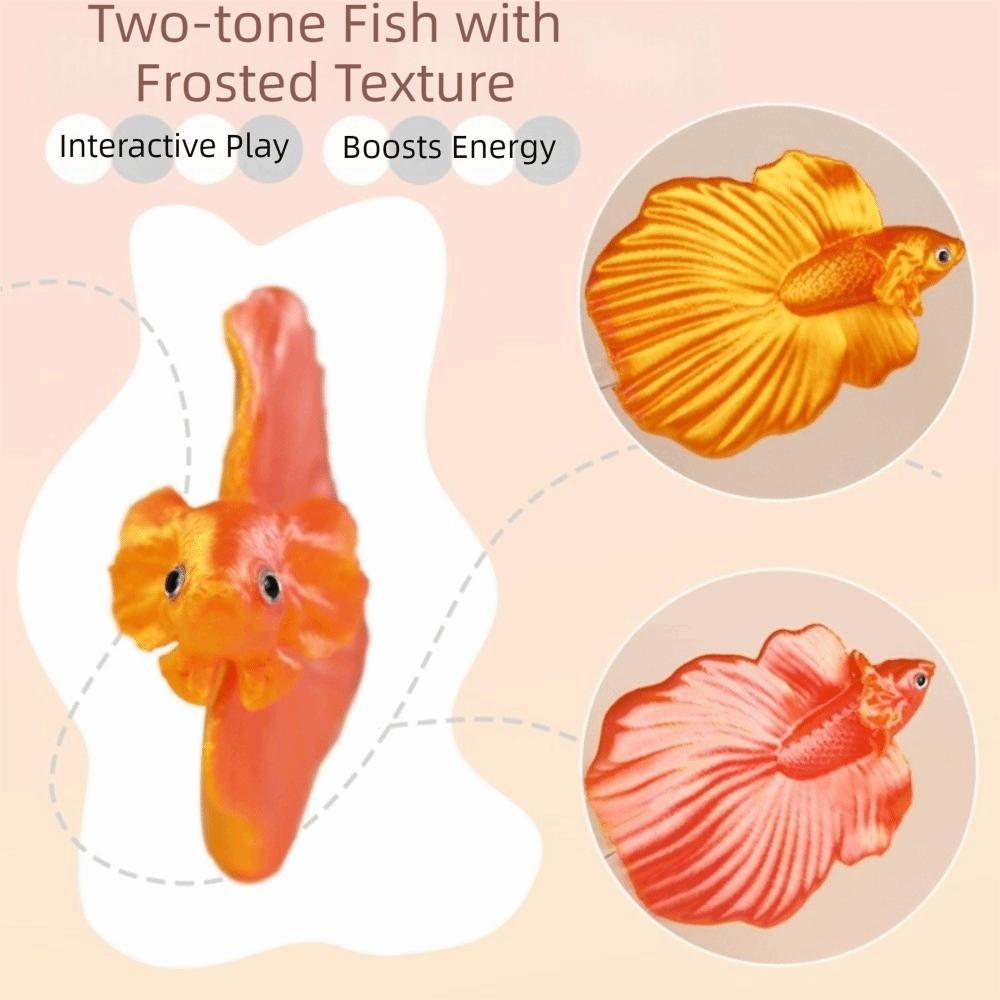 Fish Shaped Teasing Fish Stick Long Pole Simulation Betta Stick Betta Training Wand Teaser Toy