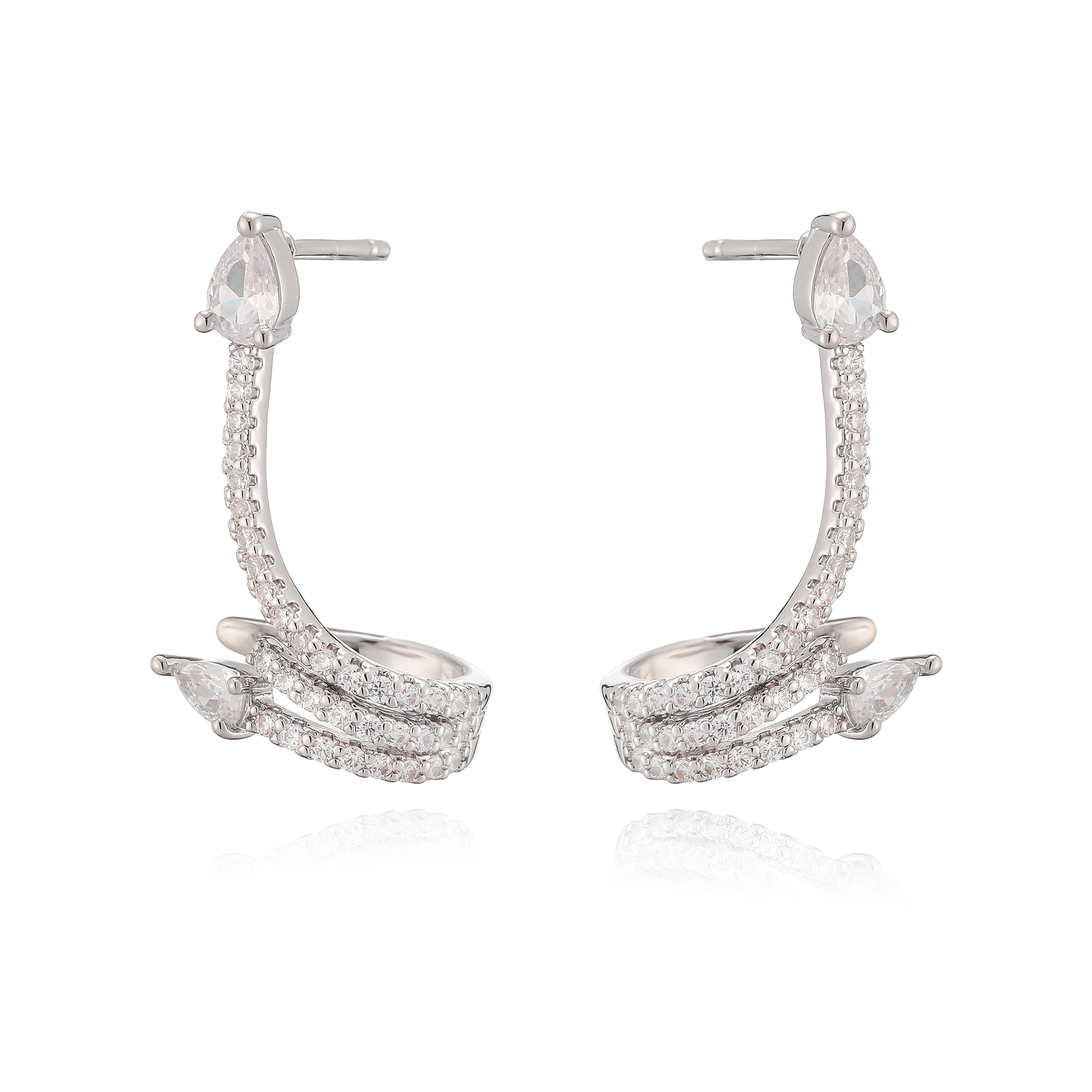 

HECHENG,Exquisite Sparkling Micro inlaid Zircon Zircon Earrings Serpentine Earrings Women s Banquet Birthday Party Accessories Other