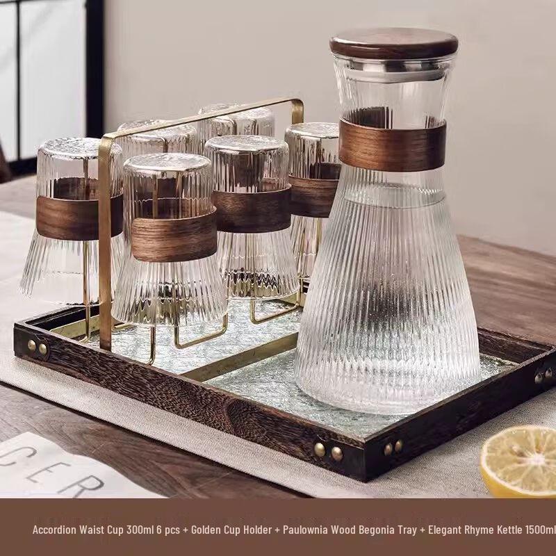 

TXRMDX Chinese Glass Teacup and Teapot Set