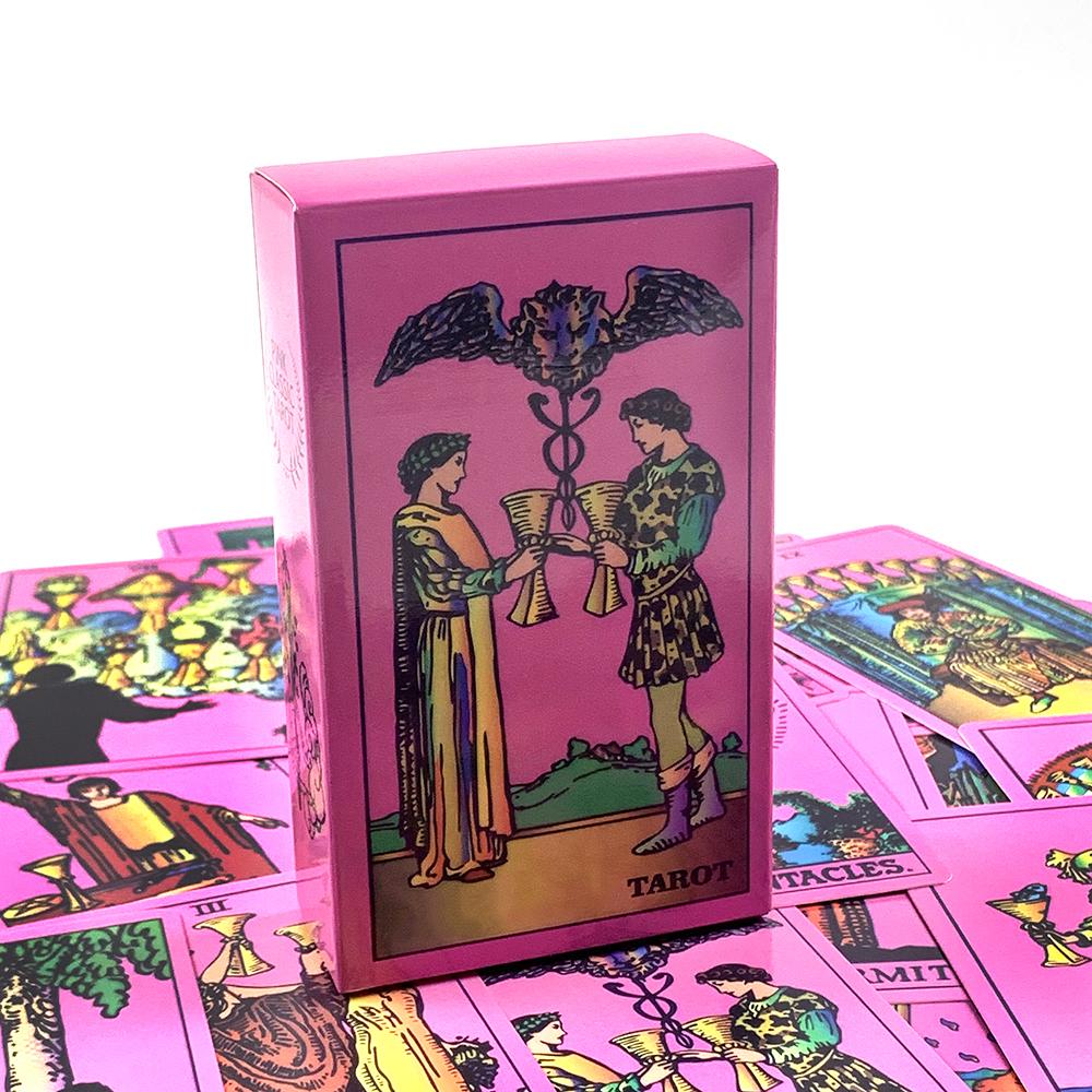 New Pink Tarot Deck A 78pcs Vibrant Illustrations, Easy-to-Read Guide, Great For Beginners & Pros, Meditation & Party Games