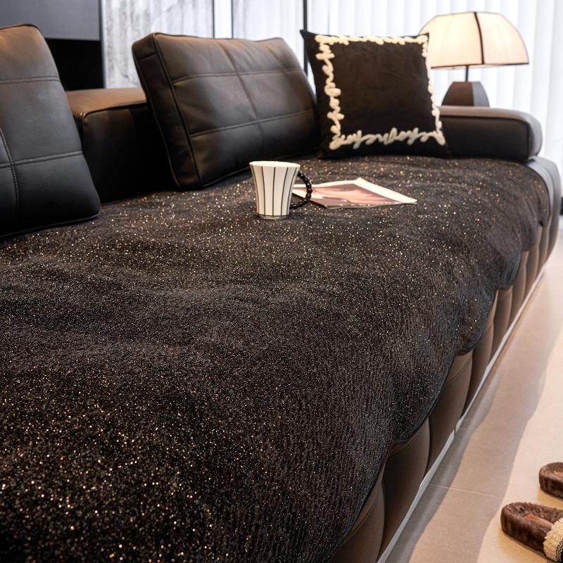 Straight Row Sofa Cushion Universal In All Seasons  New Non-Slip Seat Cushion, One-Piece Leather Special-Shaped Sofa Cover Cover Cloth