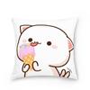 Home Peach Cat Cushion Cover Pillowcase Sofa Car Pillowcase Christmas Decoration Bedroom Living Room Pillowcase