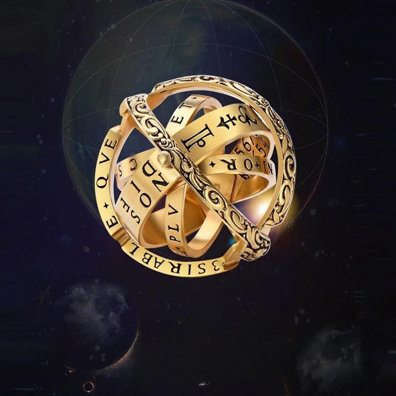 Metamorfisk astronomisk kule-ring for menn og kvinner Reversert metamorfisk kosmisk kule-ring Retrostil Par-halskjede Smykker