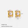 French C-shaped earrings women's design sense pearl retro temperament ins Internet celebrity silver needle earrings court style earrings