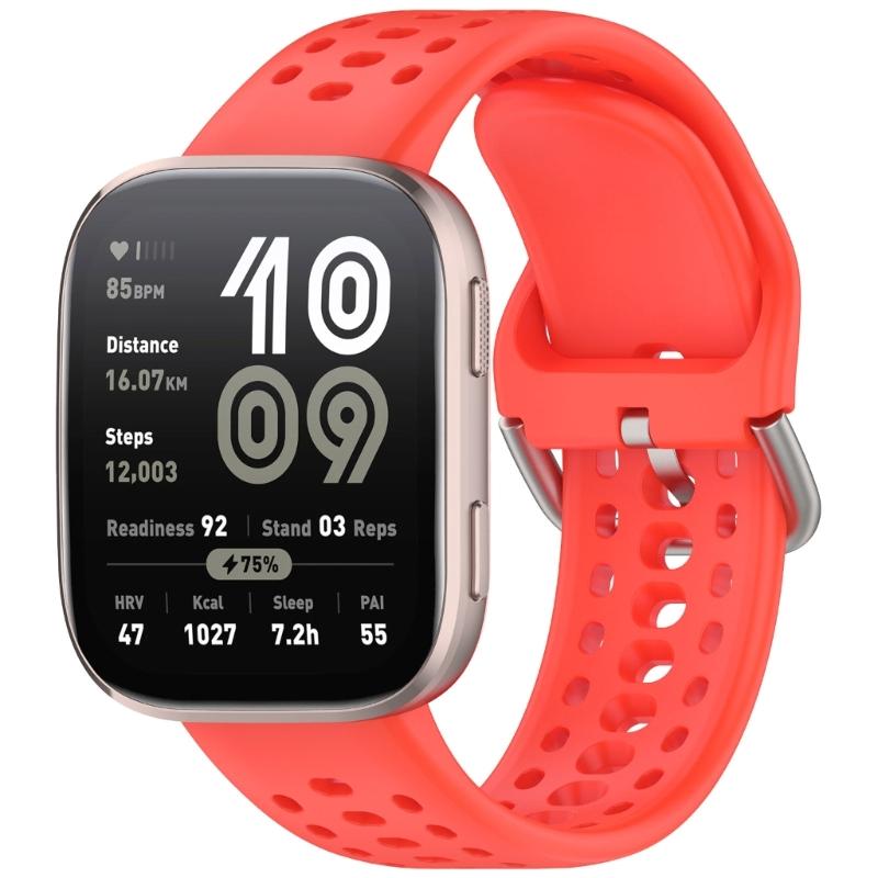 Comfortable Silicone Accessory Band Not Scratch Breathable Watch Straps Silicone Watchband Ergonomic for Watch Bip6
