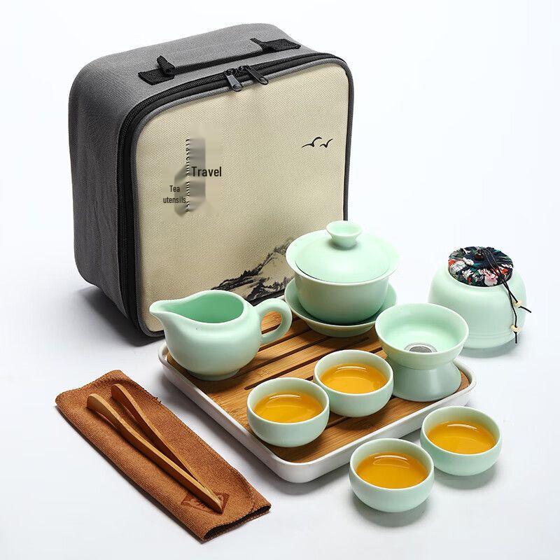 

Portable Japanese Ceramic Kung Fu Tea Set