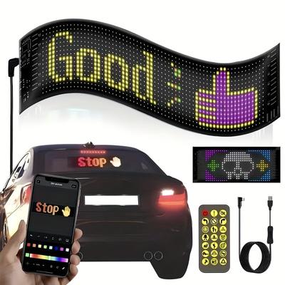 LED Pixel Soft Display, Programmable LED Screen Night Light, APP Control, Delayed Text Pattern Animation Window