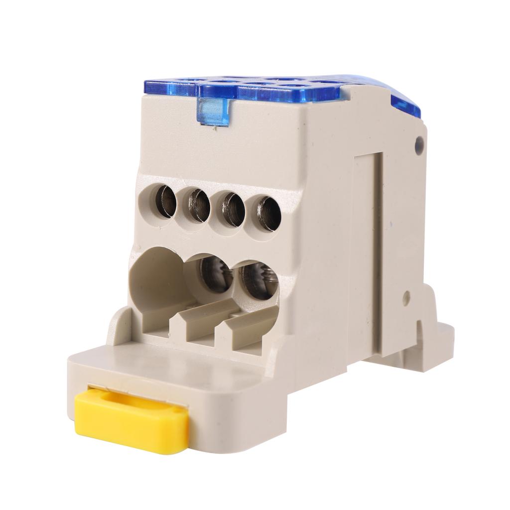 UKK 80A Din Rail Distribution Box Block One In Multiple Out Power Universal Electric Wire Connector Junction Box Terminal Block