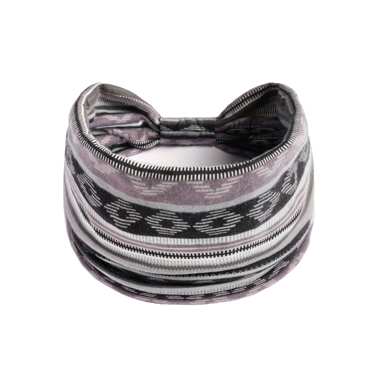 

Женская повязка на голову с принтом, спортивная повязка для волос с широким краем, повязка на голову для йоги, мягкая повязка для волос, головной убор, повязка для волос One Size чёрный