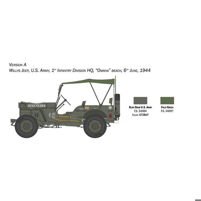 Maquette véhicule militaire : jeep willys mb 80ème anniversaire 1941-2021