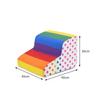 Rainbow Stripe Ladder Dogs Pets Puppy Stairs Beside Sofa Bed Ramp for Dogs Protecting Pet Joint Safety Stairs for Elderly Dogs