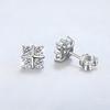 1 Pair Stud Earrings Four-Leaf Clover Design Micro-Setting High Clarity Cubic Zirconia Sparkling Earrings