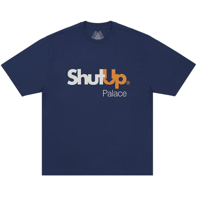 Футболка Palace Shut Up Темно-синяя Унисекс Топы Синий P29TS126 L