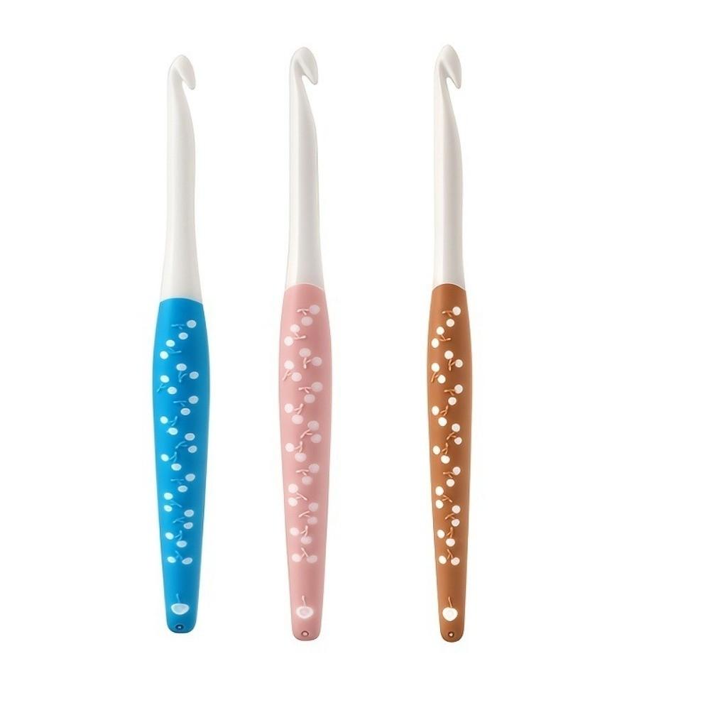 3/6Pcs Silicone Handle Crochet Hooks Set 6.0-12.0mm Non-Slip Knitting Tools Ergonomic Yarn Knitting Knitting Needle