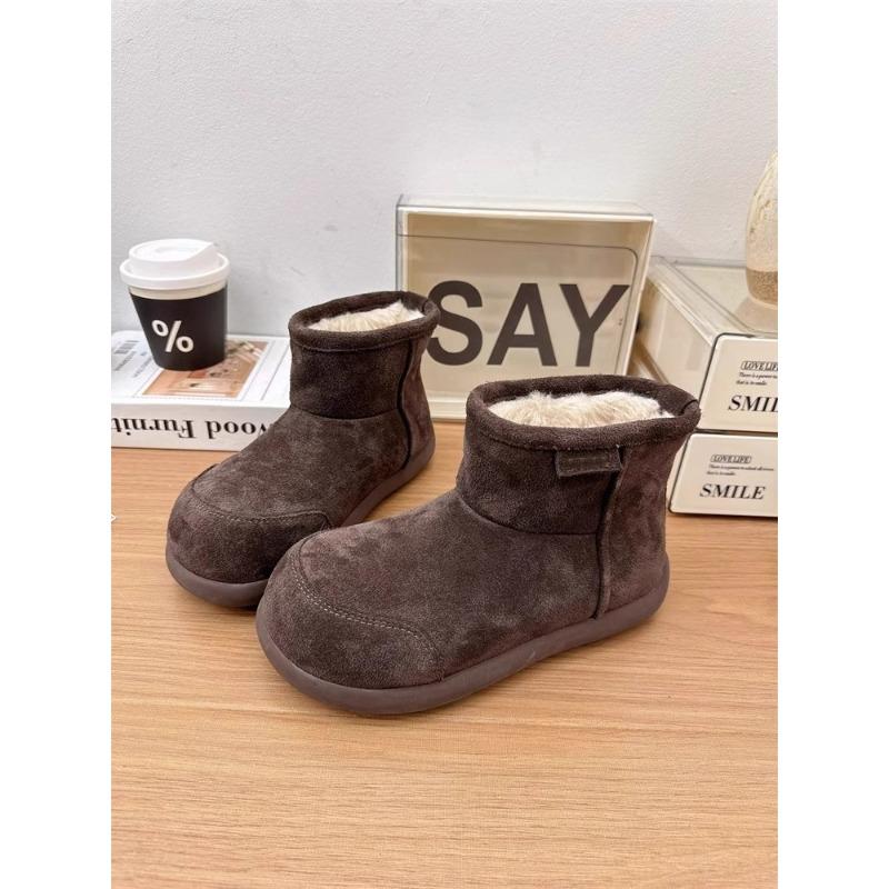 

Autumn and winter new snow boots cotton thickened versatile super height increase comfortable wear simple fashion solid color 40 темно-коричневого
