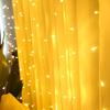 3x3m LED Curtain Colored Fairy Lights - Starry Waterfall Effect for Christmas
