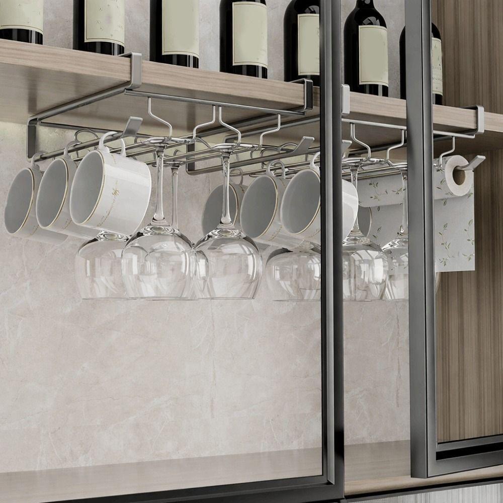 Hängender umgedrehter Weinglashalter Belüftung Kelchschrank Hängende Gestelle Esszimmer