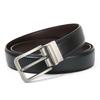 Men's Double-Sided Genuine Leather Belt with Rotating Pin Buckle - Business Casual Style