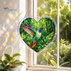 Acrylic Light Refraction Decor Puzzle Suncatcher, Colorful Window Hanging Pendant, Heart Shape Stained Glass Fragile Free Alternative Style