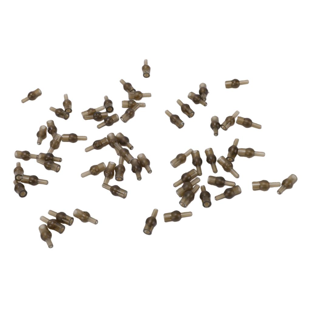 60pcs Fishing Knot Protectors Compact Rubber Terminal Knot Sleeves for Freshwater Seawater
