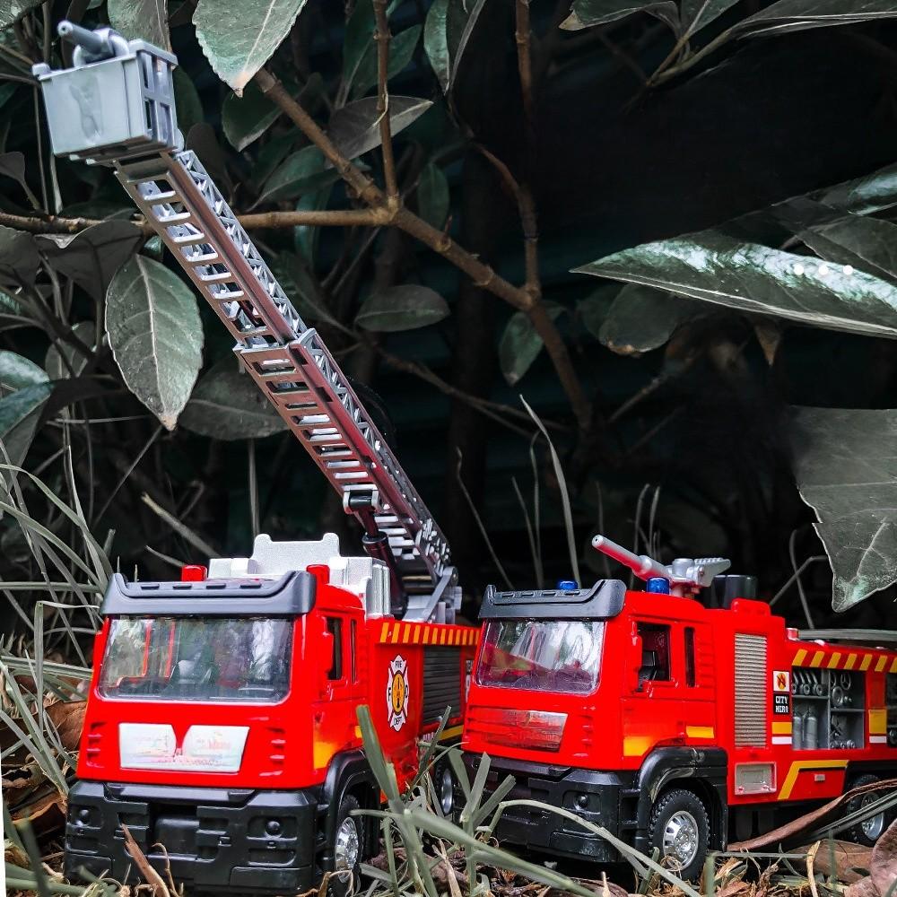 Fire Truck Toy With Alloy Material And Pullback Control For Kids Playroom