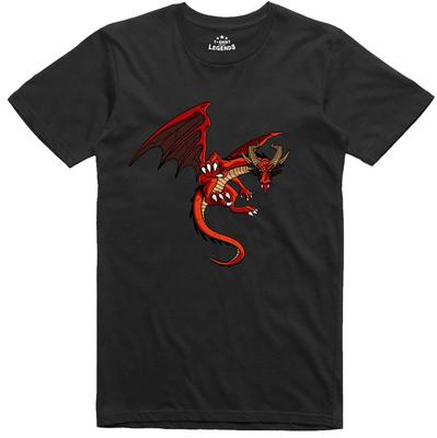 Red Dragon Mens T Shirt Dungeons RPG Role Playing Gamer Regular Fit Tee